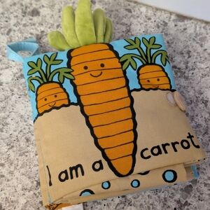 Jellycat - I Am a Carrot - Sensory Soft Book - Like New